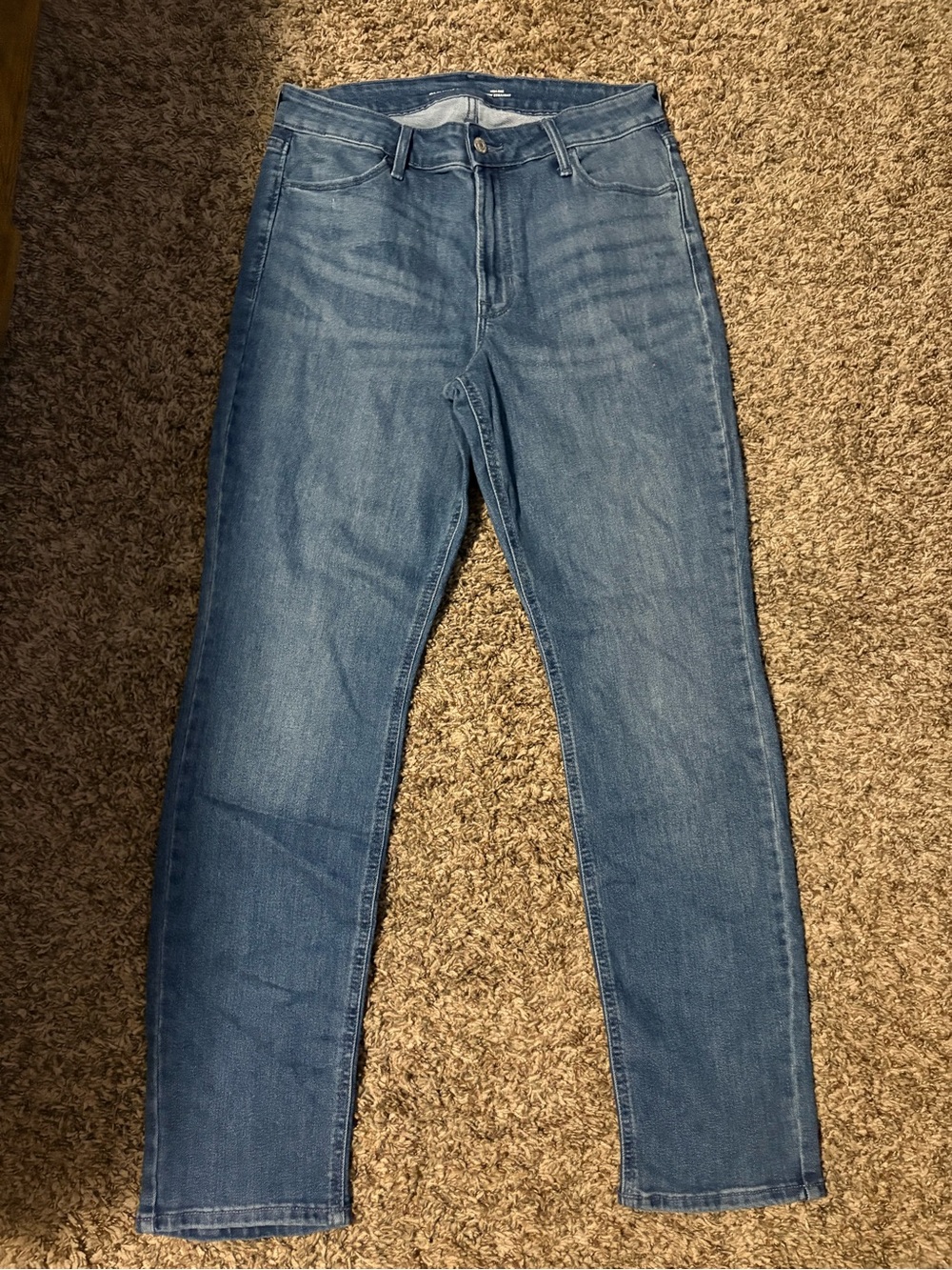 Old Navy Women's High Rise WOW Straight Leg Blue Jeans